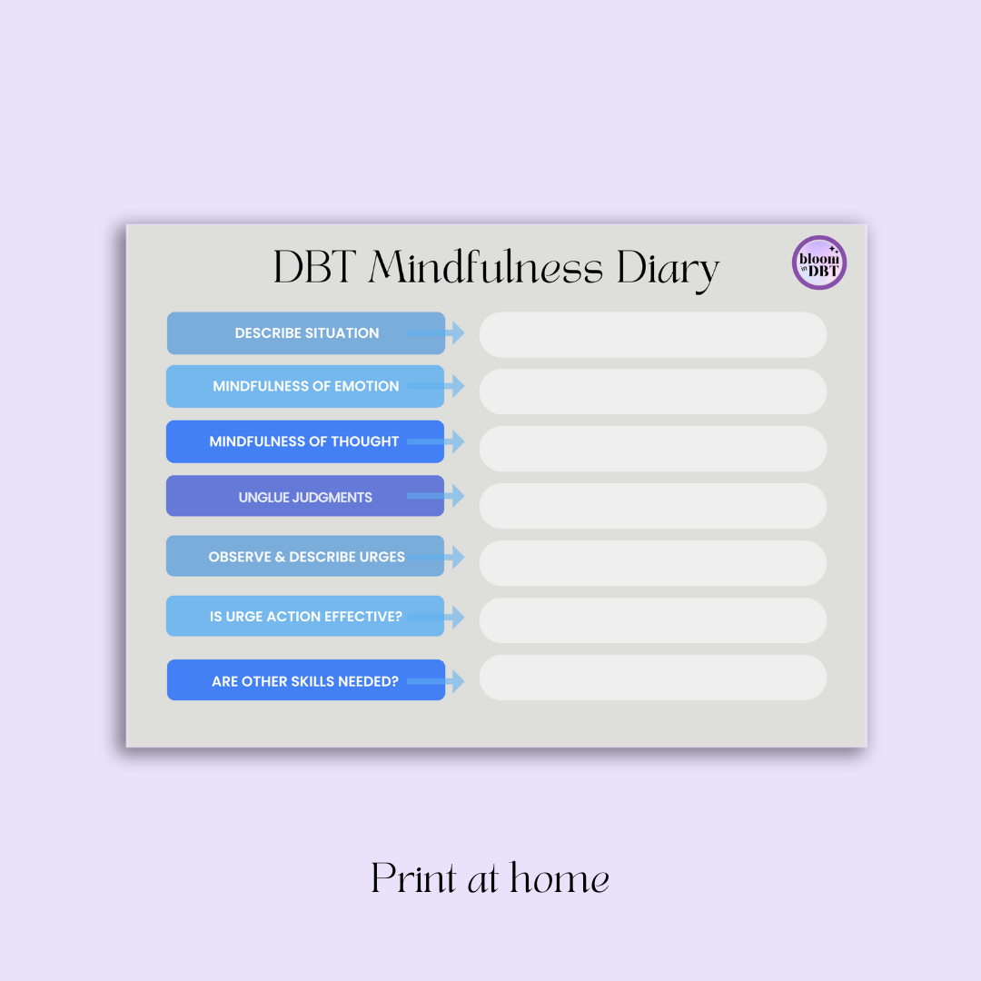 The Little Booklet of DBT Diary Cards & Trackers: 40 Worksheets (Print at Home)