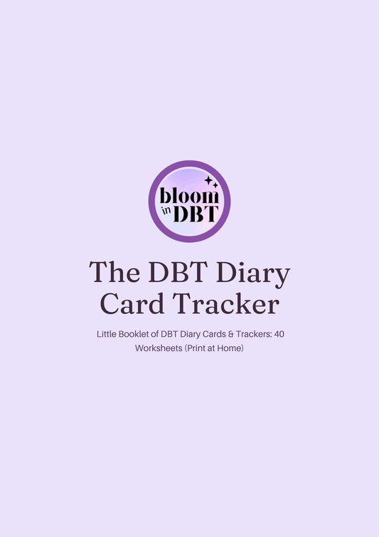 The Little Booklet of DBT Diary Cards & Trackers: 40 Worksheets (Print at Home PDF)